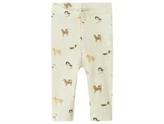 Name It long john peyote melange med hunde- leggings i råhvid med print af hunde